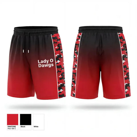 Athletic Shorts With Pockets, Lady O Dawgs, Softball, Teamtime, Team time, sublimation, custom sports apparel, team uniforms, spirit wear, spiritwear, sports uniforms, custom shirts, team store, custom team store, fundraiser sports, apparel fundraiser
