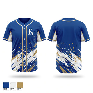 Full Button Baseball Jersey, KC, Baseball, Teamtime, Team time, sublimation, custom sports apparel, team uniforms, spirit wear, spiritwear, sports uniforms, custom shirts, team store, custom team store, fundraiser sports, apparel fundraiser