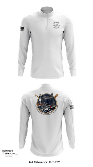 Quarter Zip Jacket, CG STA OAK ISLAND, Coast Guard, Teamtime, Team time, sublimation, custom sports apparel, team uniforms, spirit wear, spiritwear, sports uniforms, custom shirts, team store, custom team store, fundraiser sports, apparel fundraiser