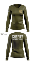 Thomas county sheriff's office Women's Long Sleeve V-neck Shirt - 103
