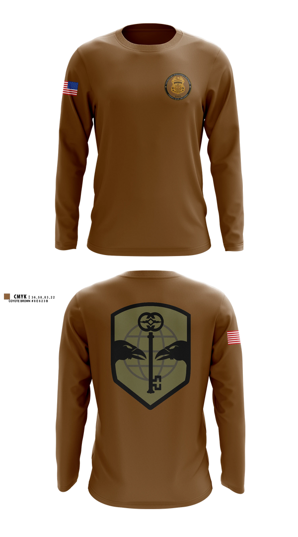 Long Sleeve Performance Shirt, 752d Military Intelligence, Army, Teamtime, Team time, sublimation, custom sports apparel, team uniforms, spirit wear, spiritwear, sports uniforms, custom shirts, team store, custom team store, fundraiser sports, apparel fundraiser