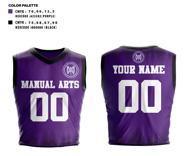 Mens Basketball Jersey, Manual Arts Basketball, Men's Basketball, Teamtime, Team time, sublimation, custom sports apparel, team uniforms, spirit wear, spiritwear, sports uniforms, custom shirts, team store, custom team store, fundraiser sports, apparel fundraiser