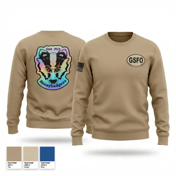 Crew Neck Sweatshirt, 2nd plt Aco 1-16 INF, Army, Teamtime, Team time, sublimation, custom sports apparel, team uniforms, spirit wear, spiritwear, sports uniforms, custom shirts, team store, custom team store, fundraiser sports, apparel fundraiser