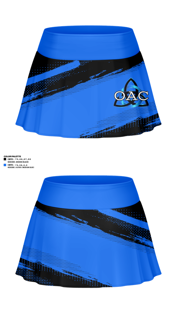 Skort, OA Cheerleading, Cheer, Teamtime, Team time, sublimation, custom sports apparel, team uniforms, spirit wear, spiritwear, sports uniforms, custom shirts, team store, custom team store, fundraiser sports, apparel fundraiser