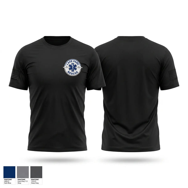 Short Sleeve Performance Shirt, Lake Park Rescue, EMS/EMT, Teamtime, Team time, sublimation, custom sports apparel, team uniforms, spirit wear, spiritwear, sports uniforms, custom shirts, team store, custom team store, fundraiser sports, apparel fundraiser