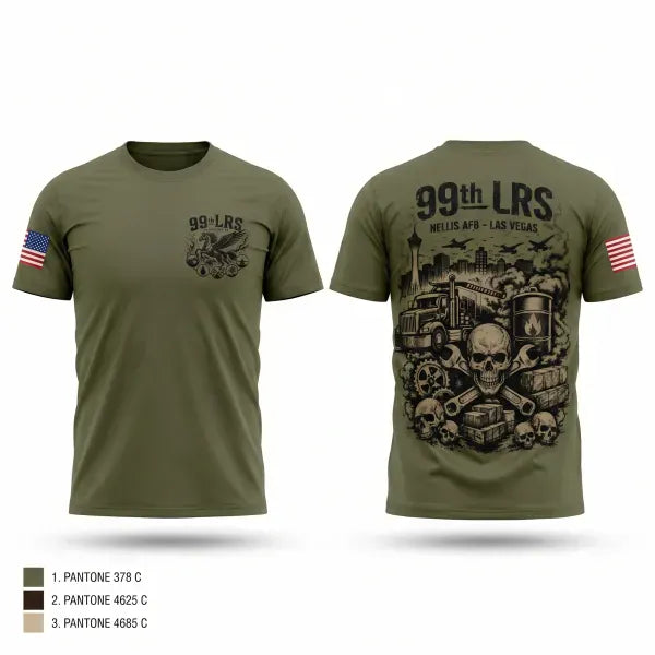Old School Cotton Feel Shirt, 99th LRS, Air Force, Teamtime, Team time, sublimation, custom sports apparel, team uniforms, spirit wear, spiritwear, sports uniforms, custom shirts, team store, custom team store, fundraiser sports, apparel fundraiser