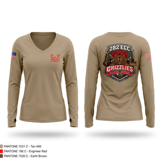 Womens Long Sleeve Vneck Shirt, 282 ECC, Army, Teamtime, Team time, sublimation, custom sports apparel, team uniforms, spirit wear, spiritwear, sports uniforms, custom shirts, team store, custom team store, fundraiser sports, apparel fundraiser