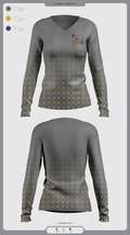 Pac Hwy Lady Jr Pirates 36651758 Women's Long Sleeve V-neck Shirt - 1