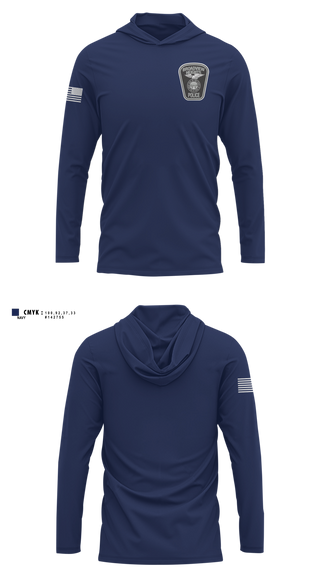 Long Sleeve Performance Shirt with hood, Broadview Heights Police, Police, Teamtime, Team time, sublimation, custom sports apparel, team uniforms, spirit wear, spiritwear, sports uniforms, custom shirts, team store, custom team store, fundraiser sports, apparel fundraiser