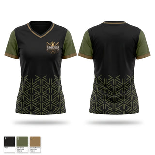 Womens Short Sleeve Vneck Shirt, Legends, Baseball, Teamtime, Team time, sublimation, custom sports apparel, team uniforms, spirit wear, spiritwear, sports uniforms, custom shirts, team store, custom team store, fundraiser sports, apparel fundraiser
