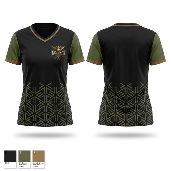 Womens Short Sleeve Vneck Shirt, Legends, Baseball, Teamtime, Team time, sublimation, custom sports apparel, team uniforms, spirit wear, spiritwear, sports uniforms, custom shirts, team store, custom team store, fundraiser sports, apparel fundraiser