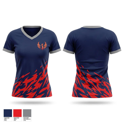 Lady Phoenix Women's Short Sleeve V-neck Shirt - 1