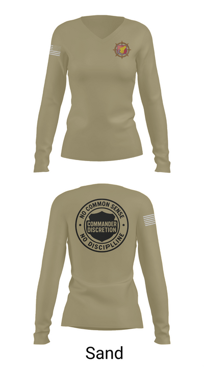 220th TC 97378584 Women's Long Sleeve V-neck Shirt - 97