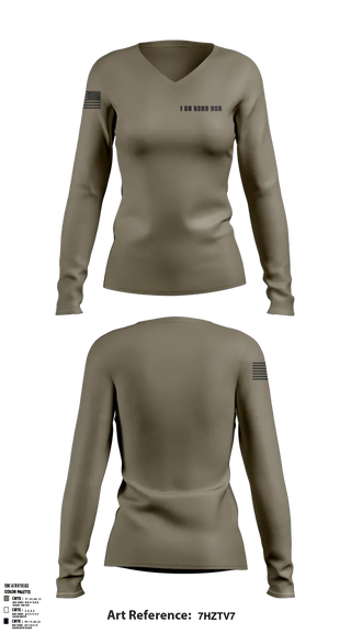 Womens Long Sleeve Vneck Shirt, I Co 53rd BSB, National Guard, Teamtime, Team time, sublimation, custom sports apparel, team uniforms, spirit wear, spiritwear, sports uniforms, custom shirts, team store, custom team store, fundraiser sports, apparel fundraiser