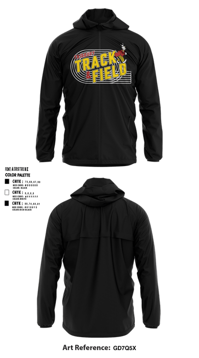 Fairbury Jeffs Track & Field 4428819 Windbreaker - 6