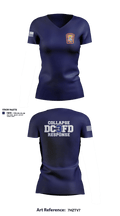 Washington DC Fire Department 38057797 Women's Short Sleeve V-neck Shirt - 1