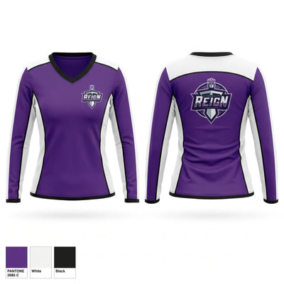 Rivercity Reign Women's Long Sleeve V-neck Shirt - 1