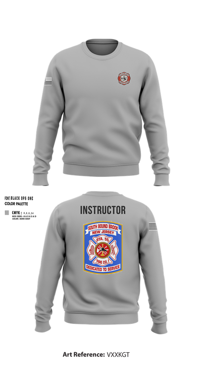South bound brook training division 12410135 Crew Neck Sweatshirt - 100