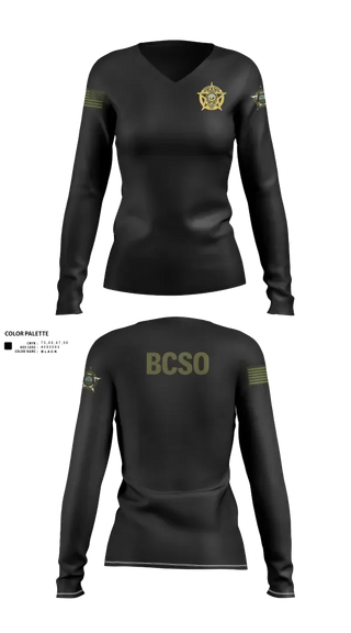 Womens Long Sleeve Vneck Shirt, Bracken County Sheriff’s Office, Police, Teamtime, Team time, sublimation, custom sports apparel, team uniforms, spirit wear, spiritwear, sports uniforms, custom shirts, team store, custom team store, fundraiser sports, apparel fundraiser