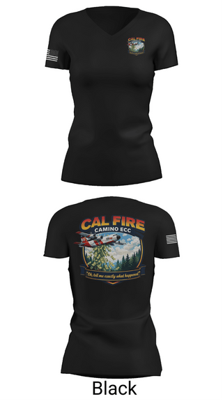 Womens Short Sleeve Vneck Shirt, CAMINO ECC, Fire Department, Teamtime, Team time, sublimation, custom sports apparel, team uniforms, spirit wear, spiritwear, sports uniforms, custom shirts, team store, custom team store, fundraiser sports, apparel fundraiser