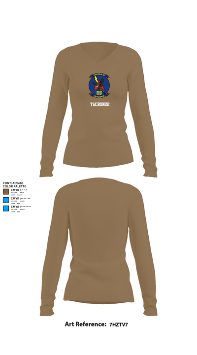 Tacron22 58767942 Women's Long Sleeve V-neck Shirt - 2