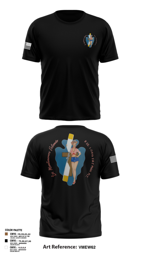 Short Sleeve Performance Shirt, B Co. 1/114th polo, Army, Teamtime, Team time, sublimation, custom sports apparel, team uniforms, spirit wear, spiritwear, sports uniforms, custom shirts, team store, custom team store, fundraiser sports, apparel fundraiser