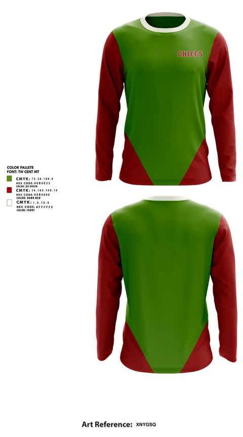 Long Sleeve Performance Shirt, Chiefs, Baseball, Teamtime, Team time, sublimation, custom sports apparel, team uniforms, spirit wear, spiritwear, sports uniforms, custom shirts, team store, custom team store, fundraiser sports, apparel fundraiser