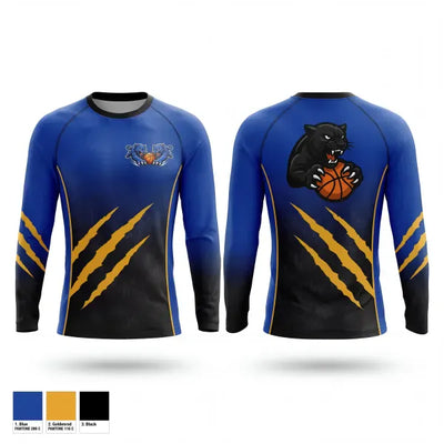 C.O.E Blue Panthers 82032063 Long Sleeve Performance Shirt 1
