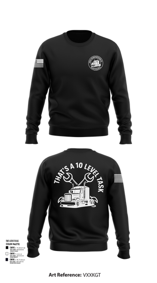 Crew Neck Sweatshirt, 1487th Transportation Company, Army, Teamtime, Team time, sublimation, custom sports apparel, team uniforms, spirit wear, spiritwear, sports uniforms, custom shirts, team store, custom team store, fundraiser sports, apparel fundraiser