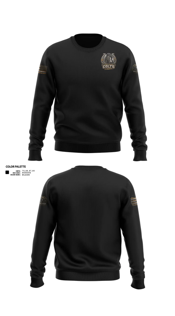 Crew Neck Sweatshirt, Madigan pharmacy colts, Army, Teamtime, Team time, sublimation, custom sports apparel, team uniforms, spirit wear, spiritwear, sports uniforms, custom shirts, team store, custom team store, fundraiser sports, apparel fundraiser
