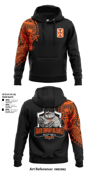 Hoodie, Bravo 307th ESBE, Army, Teamtime, Team time, sublimation, custom sports apparel, team uniforms, spirit wear, spiritwear, sports uniforms, custom shirts, team store, custom team store, fundraiser sports, apparel fundraiser