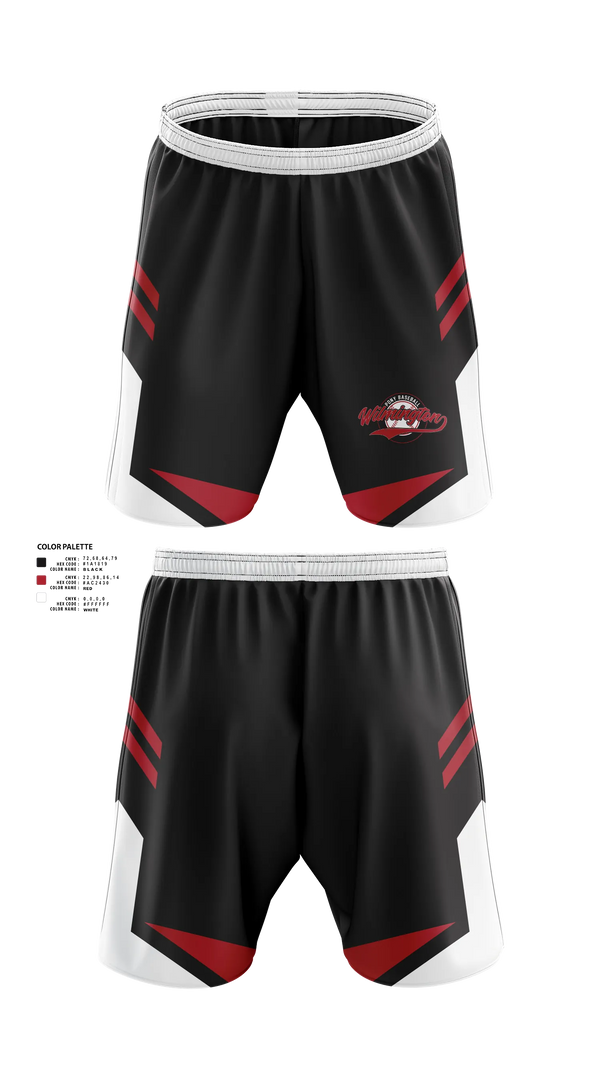 Athletic Shorts With Pockets, Wilmington, Baseball, Teamtime, Team time, sublimation, custom sports apparel, team uniforms, spirit wear, spiritwear, sports uniforms, custom shirts, team store, custom team store, fundraiser sports, apparel fundraiser