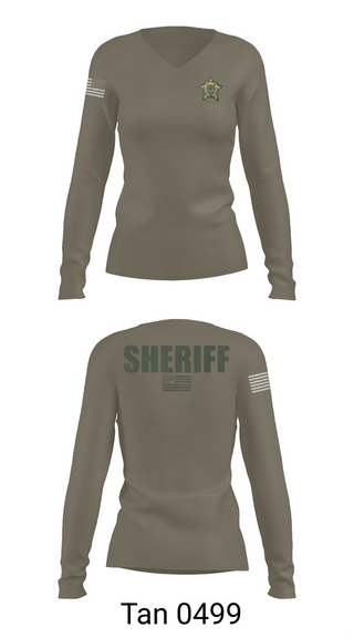 Womens Long Sleeve Vneck Shirt, Boyd county sheriff, Police, Teamtime, Team time, sublimation, custom sports apparel, team uniforms, spirit wear, spiritwear, sports uniforms, custom shirts, team store, custom team store, fundraiser sports, apparel fundraiser