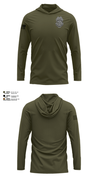 Long Sleeve Hooded Sun Shirt, LEA Fort Riley, Army, Teamtime, Team time, sublimation, custom sports apparel, team uniforms, spirit wear, spiritwear, sports uniforms, custom shirts, team store, custom team store, fundraiser sports, apparel fundraiser