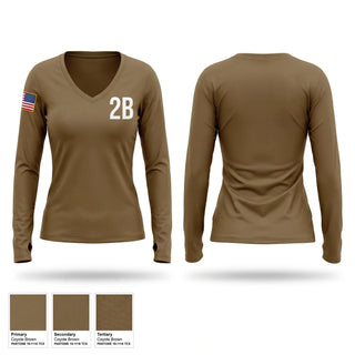 Womens Long Sleeve Vneck Shirt, 2B, Army, Teamtime, Team time, sublimation, custom sports apparel, team uniforms, spirit wear, spiritwear, sports uniforms, custom shirts, team store, custom team store, fundraiser sports, apparel fundraiser