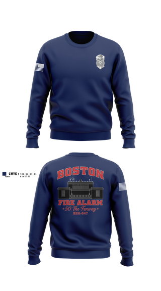Crew Neck Sweatshirt, Boston Fire Alarm, Fire Department, Teamtime, Team time, sublimation, custom sports apparel, team uniforms, spirit wear, spiritwear, sports uniforms, custom shirts, team store, custom team store, fundraiser sports, apparel fundraiser