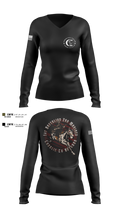 1st Battalion 2nd Marines Charlie Co Veteran 59013691 Women's Long Sleeve V-neck Shirt - 2 (1)