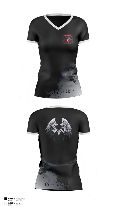 Severed Angel Women's Short Sleeve V-neck Shirt - 1