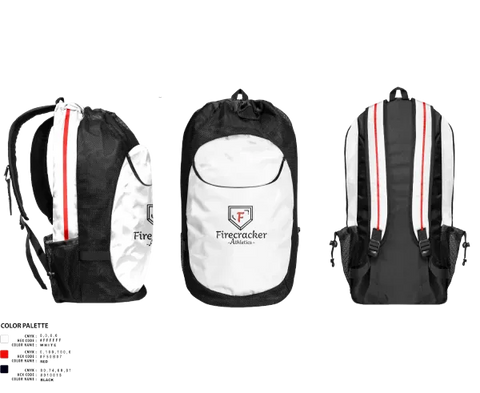 Gear Bag, Firecracker Athletics, Softball, Teamtime, Team time, sublimation, custom sports apparel, team uniforms, spirit wear, spiritwear, sports uniforms, custom shirts, team store, custom team store, fundraiser sports, apparel fundraiser