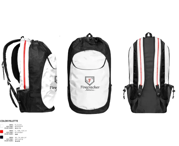 Gear Bag, Firecracker Athletics, Softball, Teamtime, Team time, sublimation, custom sports apparel, team uniforms, spirit wear, spiritwear, sports uniforms, custom shirts, team store, custom team store, fundraiser sports, apparel fundraiser