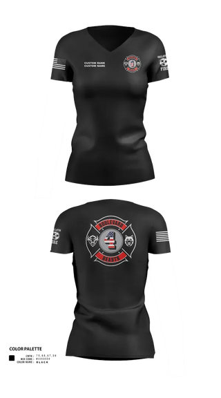 Womens Short Sleeve Vneck Shirt, Gallatin Fire Department Station 4, Fire Department, Teamtime, Team time, sublimation, custom sports apparel, team uniforms, spirit wear, spiritwear, sports uniforms, custom shirts, team store, custom team store, fundraiser sports, apparel fundraiser