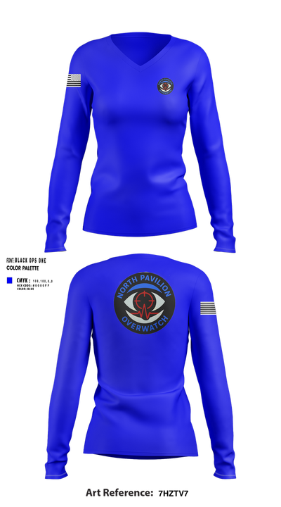 North Pavilion Overwatch 11522008 Women's Long Sleeve V-neck Shirt - 203