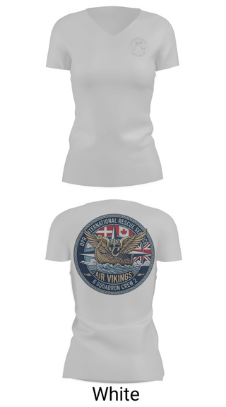 Womens Short Sleeve Vneck Shirt, 6 Squadron Crew 2, , Teamtime, Team time, sublimation, custom sports apparel, team uniforms, spirit wear, spiritwear, sports uniforms, custom shirts, team store, custom team store, fundraiser sports, apparel fundraiser