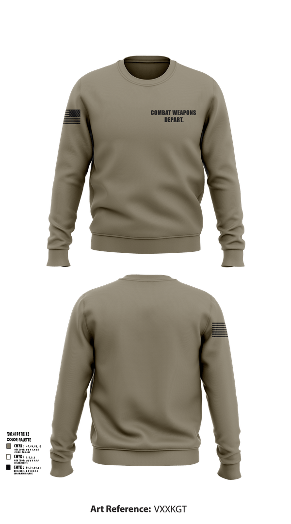 Crew Neck Sweatshirt, Combat Weapons Depart., , Teamtime, Team time, sublimation, custom sports apparel, team uniforms, spirit wear, spiritwear, sports uniforms, custom shirts, team store, custom team store, fundraiser sports, apparel fundraiser