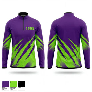 Quarter Zip Jacket, 3 LOKO, , Teamtime, Team time, sublimation, custom sports apparel, team uniforms, spirit wear, spiritwear, sports uniforms, custom shirts, team store, custom team store, fundraiser sports, apparel fundraiser