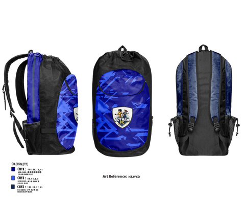 Gear Bag, GOTHAM FC, Women's Soccer, Teamtime, Team time, sublimation, custom sports apparel, team uniforms, spirit wear, spiritwear, sports uniforms, custom shirts, team store, custom team store, fundraiser sports, apparel fundraiser