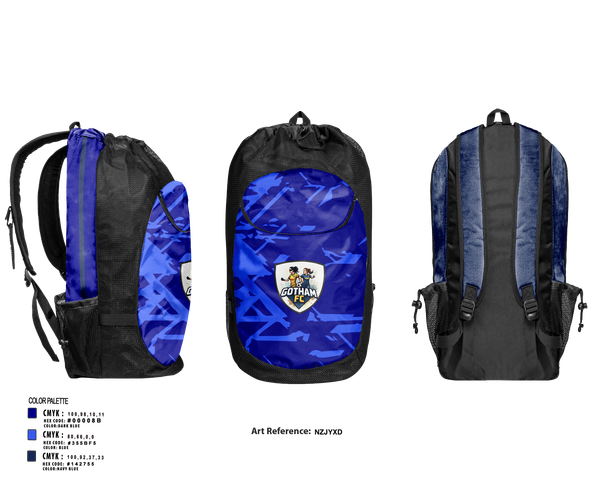Gear Bag, GOTHAM FC, Women's Soccer, Teamtime, Team time, sublimation, custom sports apparel, team uniforms, spirit wear, spiritwear, sports uniforms, custom shirts, team store, custom team store, fundraiser sports, apparel fundraiser
