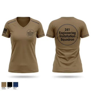 Womens Short Sleeve Vneck Shirt, 241 Engineering Installation Squadron, National Guard, Teamtime, Team time, sublimation, custom sports apparel, team uniforms, spirit wear, spiritwear, sports uniforms, custom shirts, team store, custom team store, fundraiser sports, apparel fundraiser