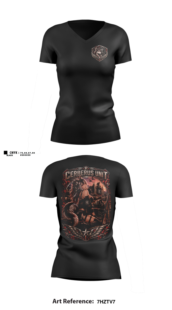 Womens Short Sleeve Vneck Shirt, C.s.nine tails, E-Sports, Teamtime, Team time, sublimation, custom sports apparel, team uniforms, spirit wear, spiritwear, sports uniforms, custom shirts, team store, custom team store, fundraiser sports, apparel fundraiser