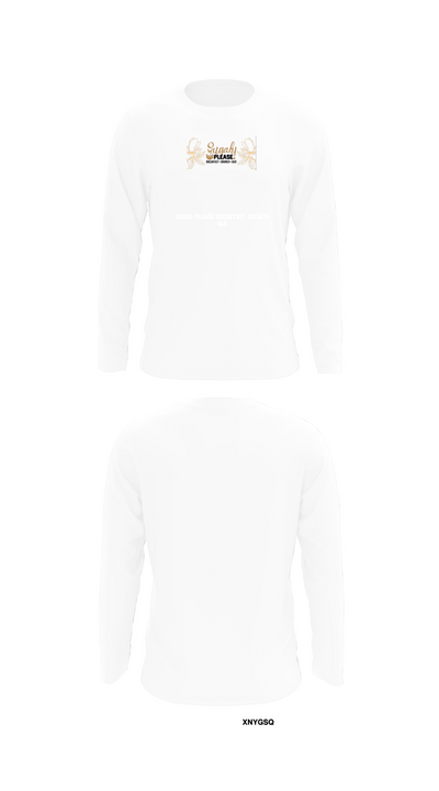 Sugah Please Breakfast Brunch Bar 84715642 Long Sleeve Performance Shirt 8